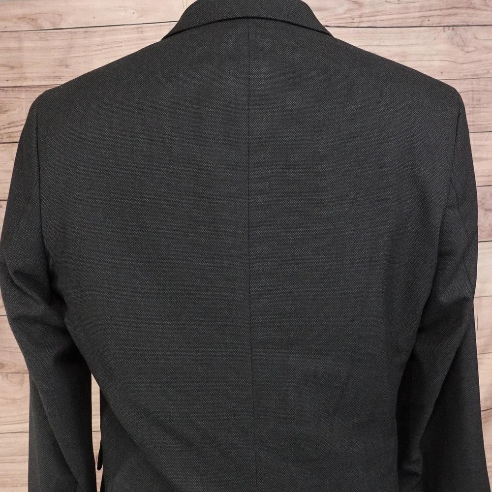 Banana Republic Suit Jacket Mens 40R Gray Slim Fit Stretch 2 Button Notch Lapel